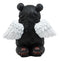 Ebros Praying Winged Angel Bear Figurine 5" H Kneeling Teddy Black Bear Cub Sculpture Decor Inspirational Heavenly Decorative Piece