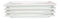 Pack Of 4 Modern White Porcelain Sushi Appetizer Dessert Platter Plates 10"L