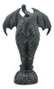 Bizarre Gothic Bat Winged Vampire Cat Gargoyle Statue 7"H Stoic Feline Guardian