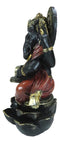 Vastu Hindu God Ganesha Seated On Lotus Writing Mahabharata Scrolls Figurine