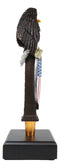 Ebros American Bald Eagle USA Flag Shield Novelty Beer Tap Handle Figurine With Base