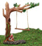 Ebros Enchanted Fairy Garden Swing Miniature Willow Tree Mushroom Swing Figurine 8"H