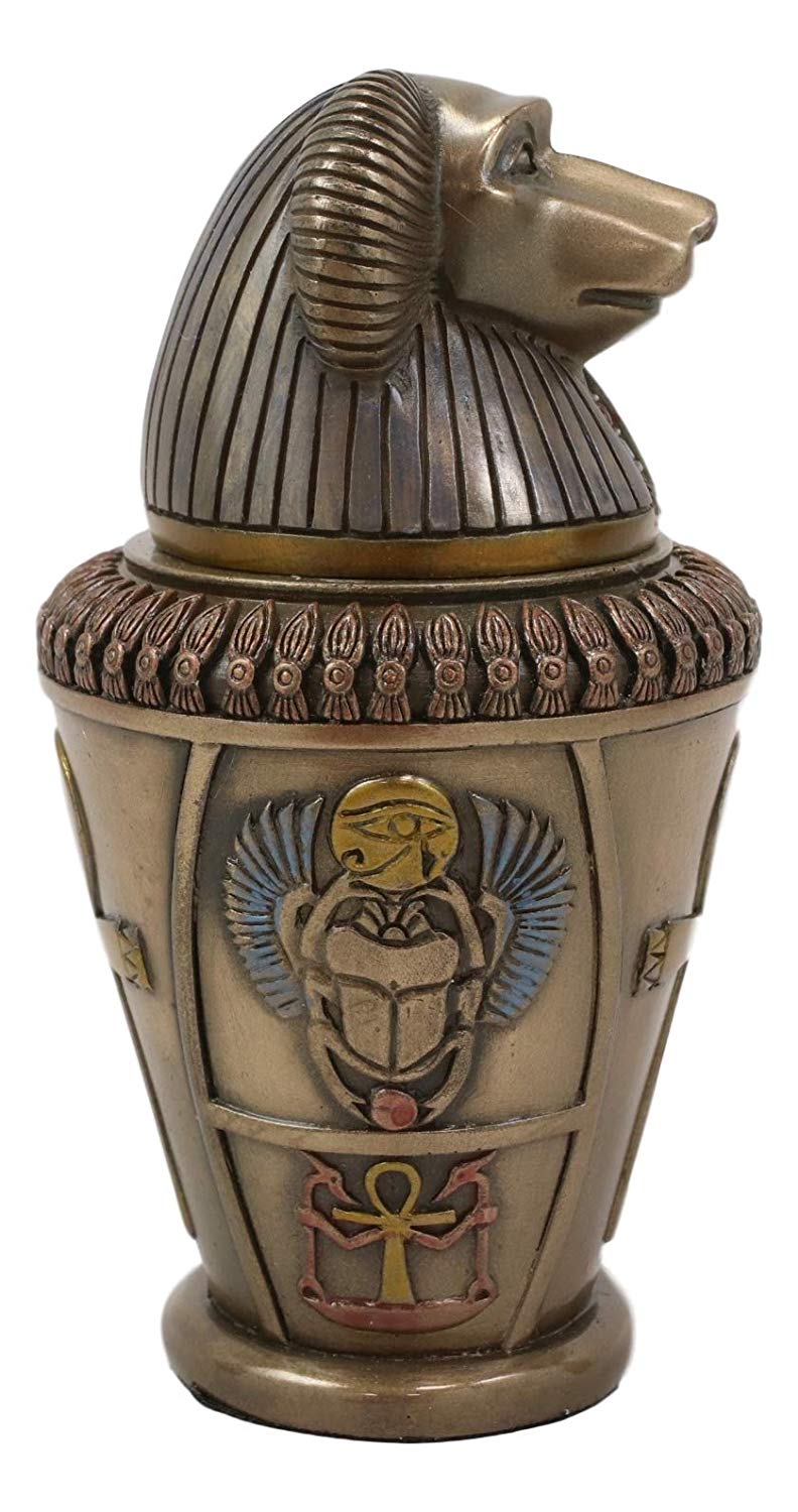Ebros Ancient Egyptian Gods and Deities Hapi Canopic Jar Urn Statue 5.75" H