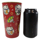 Red Maneki Neko Lucky Cats Ceramic Travel Mug Cup 12oz With Lid Hot Or Cold