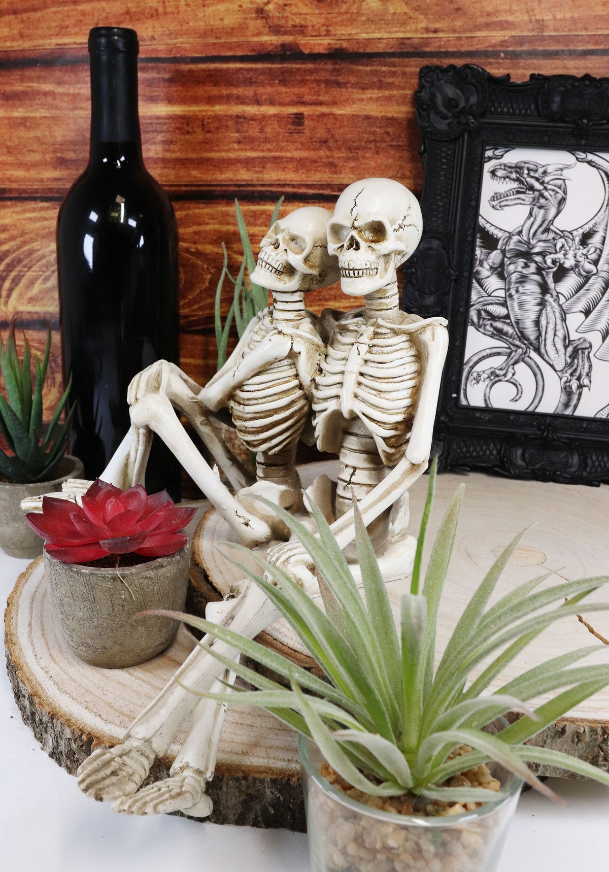 Ebros Day Of The Dead Eternity Skeleton Lovers Couple Shelf Sitters Ledge Figurine - Ebros Gift