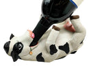 Farm Bovine Cow Adorable Spots Wine Guzzler Holder Kitchen Decor Resin Figurine