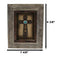 Pack of 4 Rustic Western Turquoise Gems Horseshoe Cross Wood Framed Wall Decors