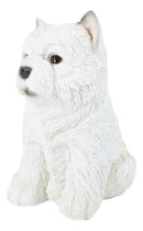 Sitting West Highland Terrier White Westie Puppy Dog Decorative Figurine