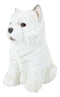 Sitting West Highland Terrier White Westie Puppy Dog Decorative Figurine