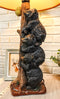 Ebros Rustic Climbing 3 Stacked Black Bear Cubs Getting Honey Table Lamp W/Shade