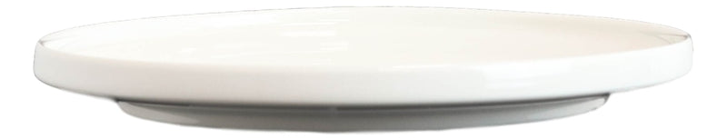 Pack Of 4 Kitchen Dining Modern White Stoneware Coupe Dinner Lunch 8"D Plates
