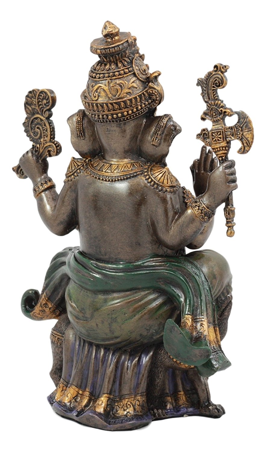Ebros Hindu Lord Ganesha Sitting On Throne Statue Elephant God Hoysala Empire Ganapati - Ebros Gift
