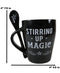 Witchcraft Wicca Stirring Up Magic Pentagram Star Tea Coffee Mug And Spoon Set
