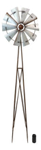 81"H Oversized Rustic Western Country Farm Windmill Outpost Galvanized Metal