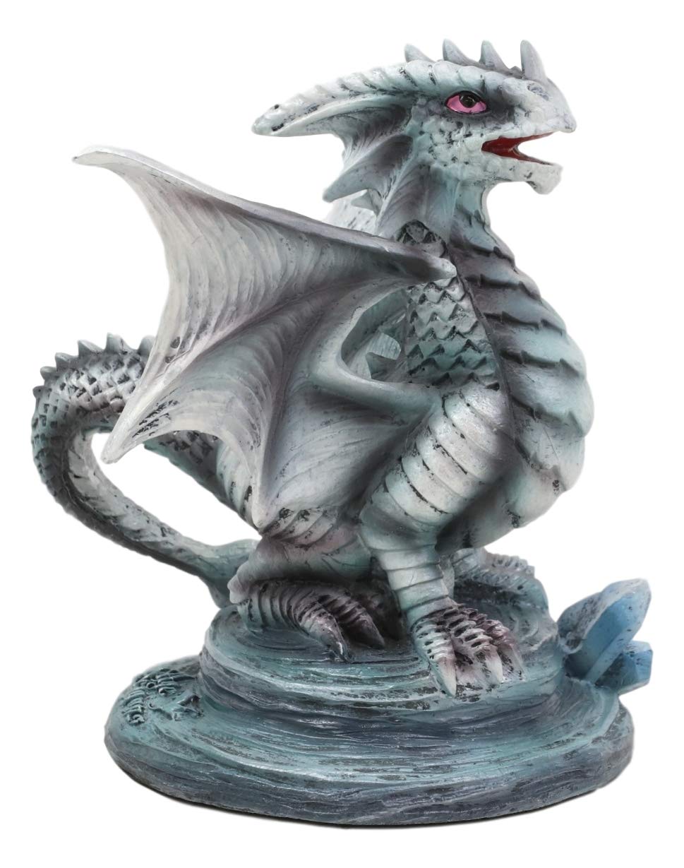 Ebros Mother And Baby Rock Dragon Wyrmling Collectible Statue Figurine SET OF 2