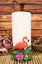 Ebros Tropical Birds of Paradise Graceful Pink Flamingo Paper Towel Holder 15" T