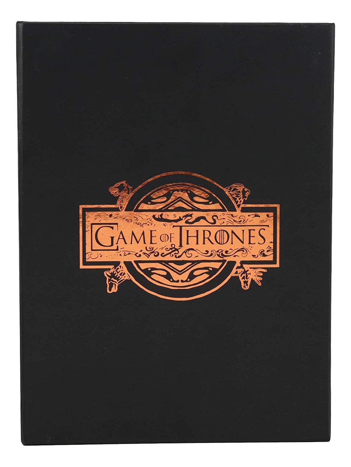Game of Thrones The Iron Throne And Stag Lion Wolf Dragon Embossed Journal 5"x7" - Ebros Gift