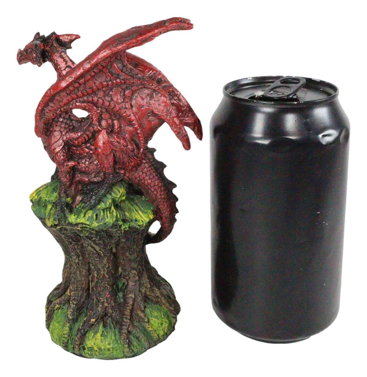 Ebros Red Volcano Dragon Mother Guarding LED Translucent Egg Figurine Night Light