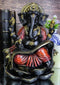 Vastu Hindu God Ganesha Ganapati Seated On Lotus Writing Mahabharata Figurine