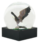 Ebros Wildlife Wings of Glory Ascending Bald Eagle Glitter Water Globe Collectible Figurine 4.5" Tall US Patriotic National Emblem Soaring Bald Eagle