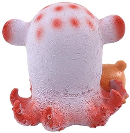 Ebros Furry Bones Pink Giant Squid Skeleton Nautical Cephalopod Furrybones - Ebros Gift