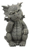 Ebros The Thinker Whimsical Garden Dragon Statue 10"H Cute Baby Dragon Winking Eye