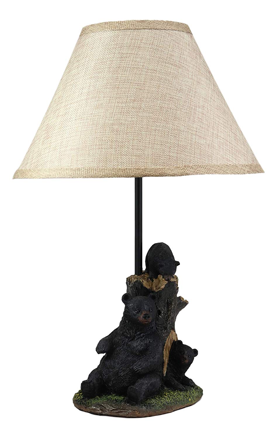 Ebros Gift Shade Only For Whimsical Rustic Black Momma Bear with Cubs Playing Hide and Seek by A Tree Table Lamp - Ebros Gift