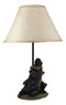 Ebros Rustic Black Momma Bear With Cubs Playing Hide And Seek Table Lamp With Shade