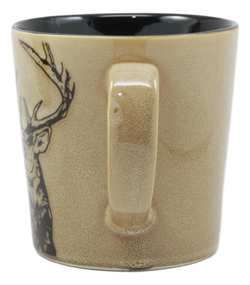 Ebros The Emperor Mule Deer Mug Glazed Stoneware Ceramic Coffee Cup Wildlife Design