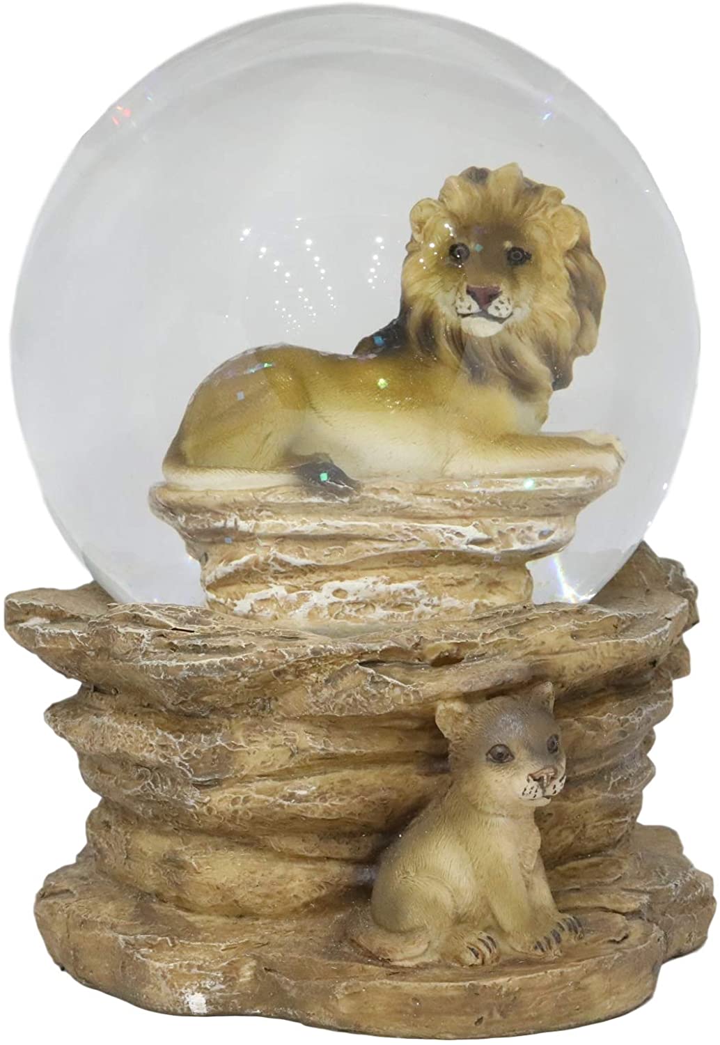 Wildlife Animal Lion King of Jungle Water Globe Collectible Water Ball Decor