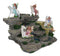 Miniature Fairies & Unicorns With Mountain Waterfall of Youth Display Figurine