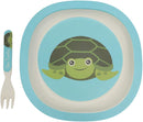 Ebros Sea Turtle 5 Piece Organic Bamboo Dinnerware Set For Children Toddler