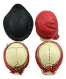Ebros Set of 4 Skeleton Pirate Captain Marauders Caribbean Sea Terrors Skulls Figurine