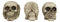 Graveyard Humor Gothic See Hear Speak No Evil Grinning Skulls Figurine Set Of 3