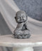 Ebros Zen Meditating Japanese Jizo Monk W/ Tilted Head On Lotus Statue 4" Tall