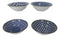 Ebros Made In Japan 4 Piece Geometry Ceramic Dining Rice Meal Soup Bowls 5.5"Diameter