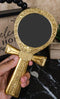 Ebros Egyptian Gods Winged Scarab Dual Cobra Uraeus Ankh Shaped Hand Mirror