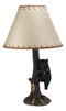 Ebros Whimsical Black Bear Hanging On Tree Branch Table Lamp with Shade 22"H