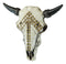 Western Bejeweled Bull Bison Cow Skull W/ Gold Beads Up Arrow Wall Decor Plaque