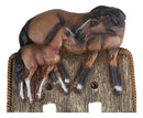 Set Of 2 Novelty Western Country Equine Horses Double Toggle Switch Plates
