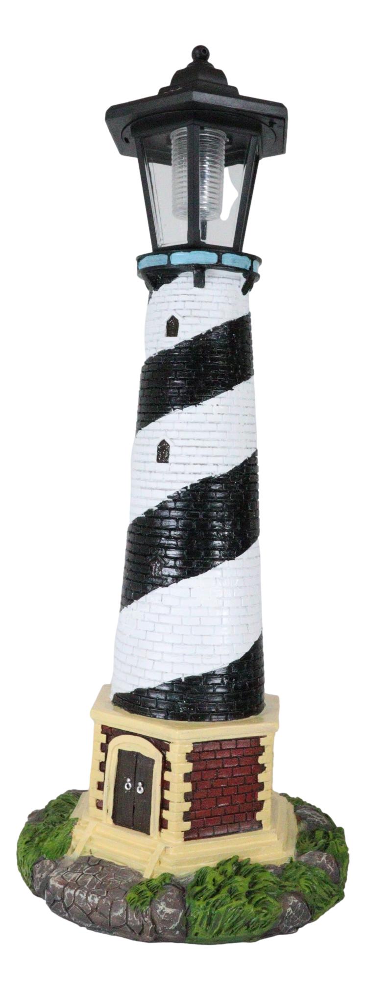 Ebros Nautical Cape Hatteras Lighthouse Statue 20.5" Tall with Solar Lantern LED - Ebros Gift