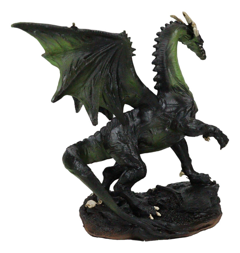 Fantasy Green Chested Celestial Midnight Dragon Black Ghost Small Figurine