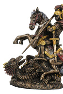 Ebros Saint George The Dragon Slayer Statue 4.75" Tall Christian Crusader Knight