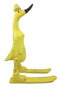 Balinese Wood Handicrafts "Bebek Angsa" Tropic Sunny Yellow Skiing Duck Figurine