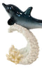 Ocean Marine Sea Life Bottlenose Dolphin Rising Over Wave Decor Figurine 4.25"H