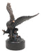 Wings of Glory Bald Eagle Swooping Over Stormy Ocean Waves Electroplated Statue