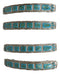 Set Of 4 Rustic Western Silver Turquoise Boho Drawer Cabinet Door Bar Pulls
