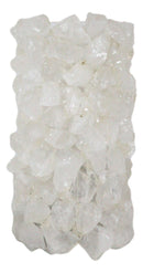 Pillar Quartz Crystal Mineral Stone Rocks Floral Vase Modern Accent Decor 12"H