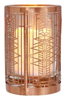 Frank Lloyd Wright Robie House Art Glass Window No 51 Brass Votive Candle Holder