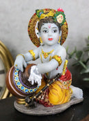 Ebros Hindu God Young Baby Krishna Vishnu Stealing Butter From The Gopis Statue Decor